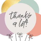 Cute Balloons - Thank You Card